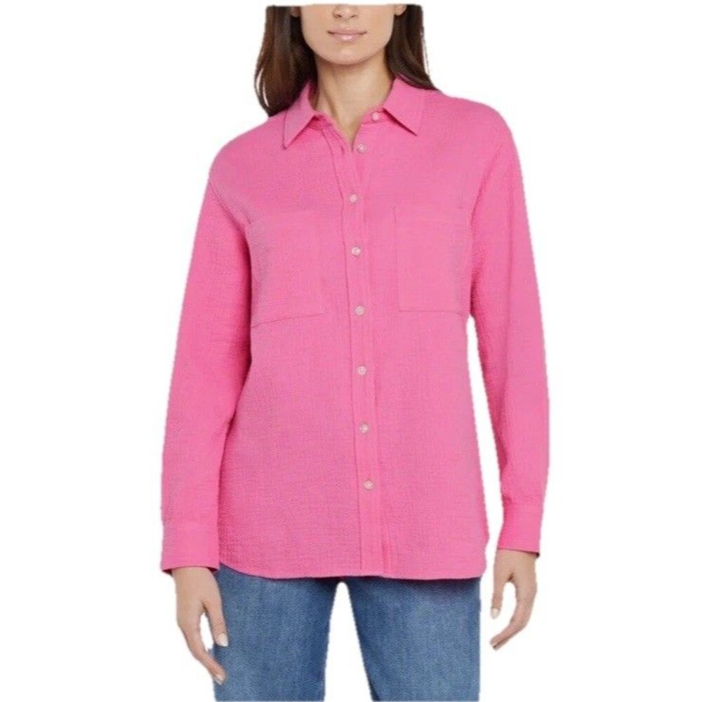 Gap Women’s Top Button Front Shirt Size L